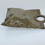 FENDI Zucchino Canvas Hand Bag Coated Canvas Brownti2382