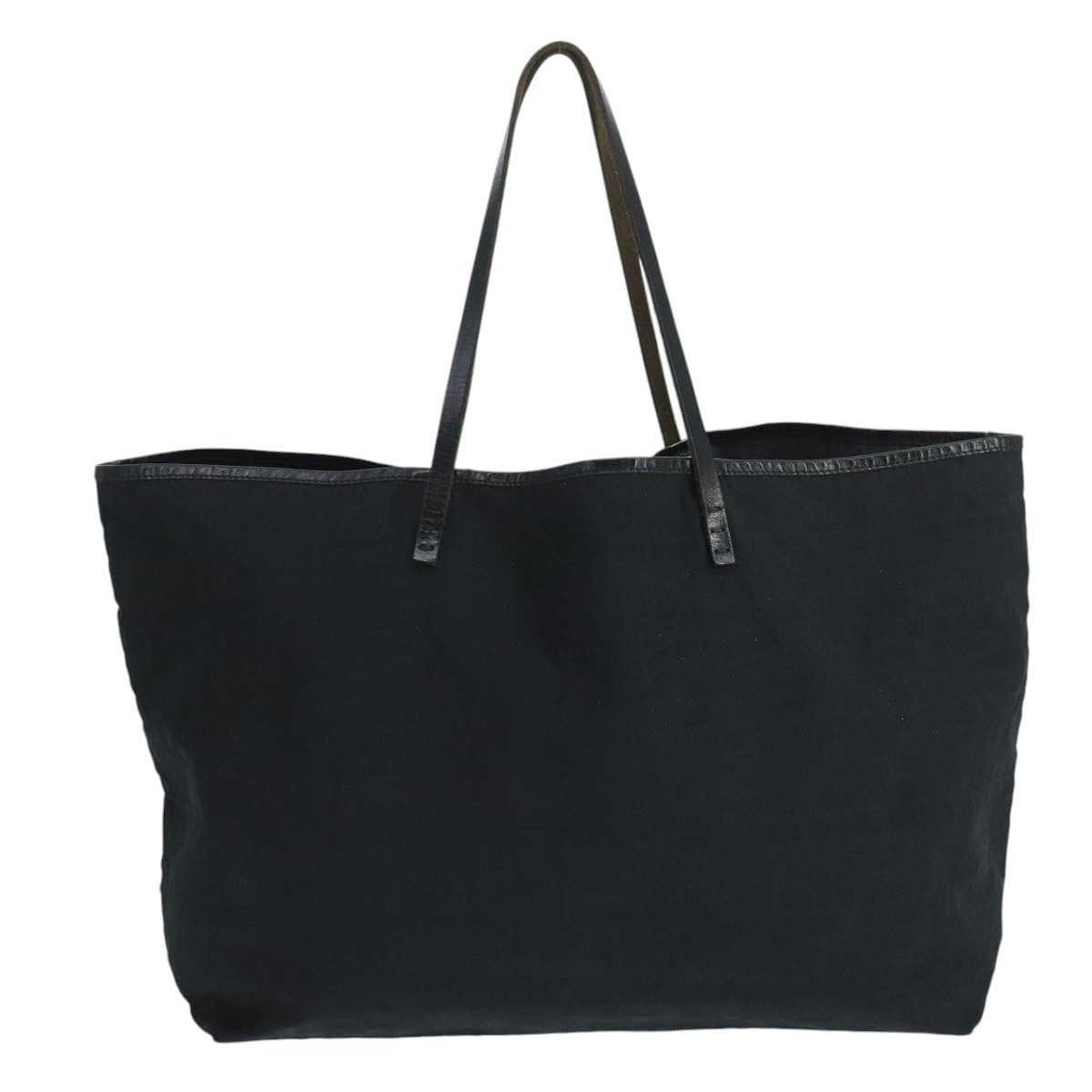 FENDI Zucca Canvas Shoulder Bag Blackti2516