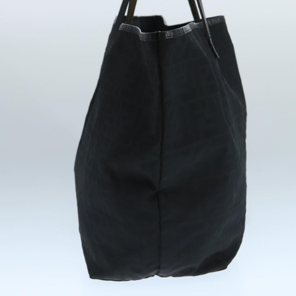 FENDI Zucca Canvas Shoulder Bag Blackti2516