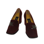 FENDI PRADA pumps Leather Suede 2Set Silver Redti2529
