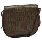 FENDI Zucchino Canvas Shoulder Bag Goldti2659