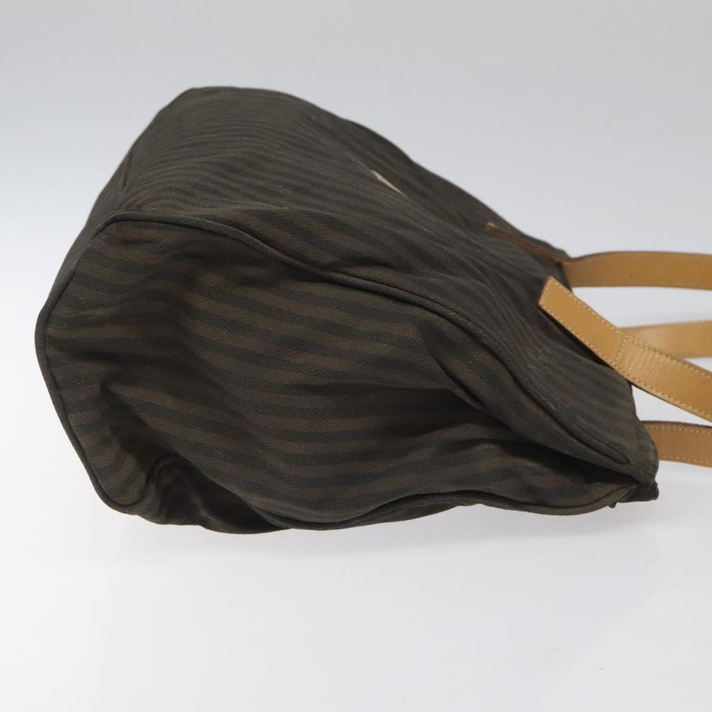 FENDI Pecan Canvas Tote Bag Brown Blackti2660