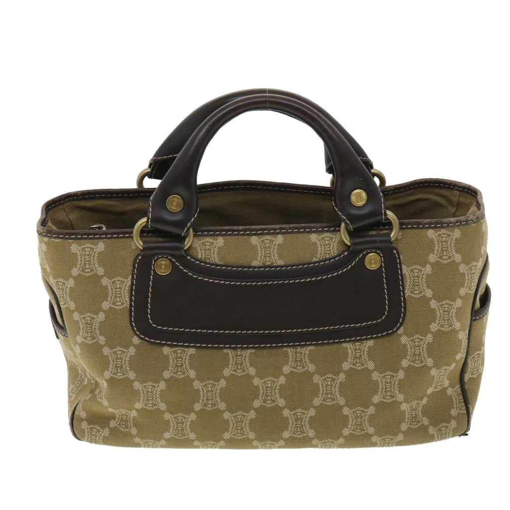 CELINE Paris Macadam Canvas Hand Bag Brown  ti813