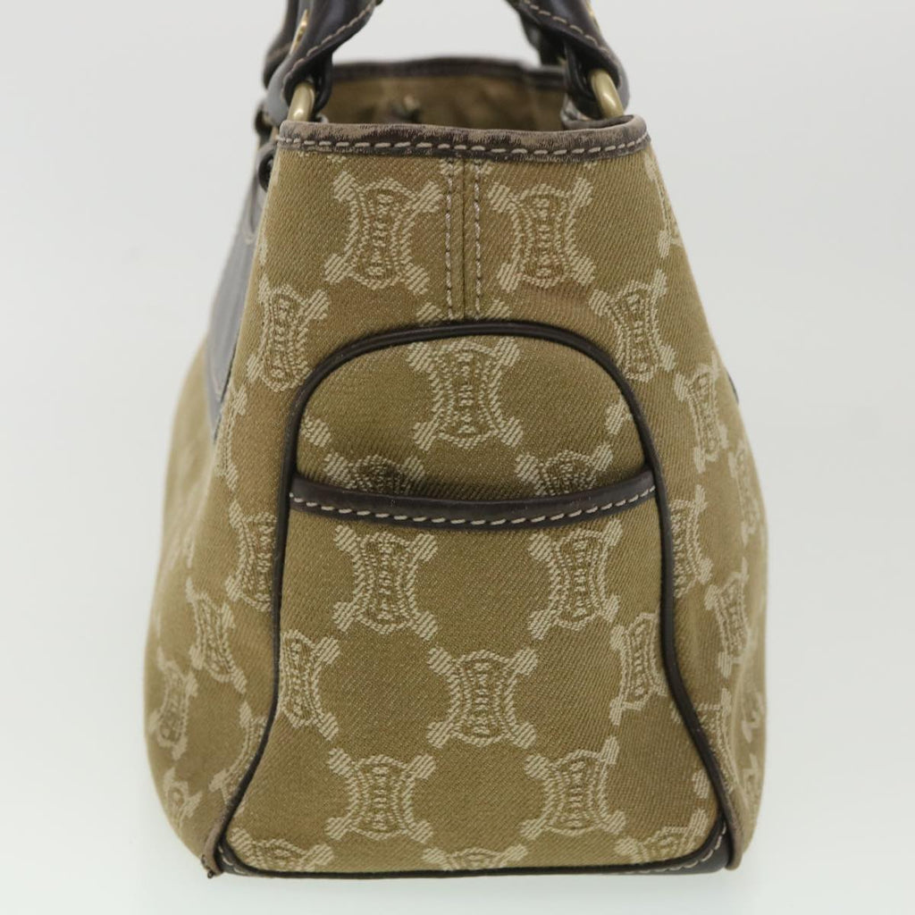 CELINE Paris Macadam Canvas Hand Bag Brown  ti813