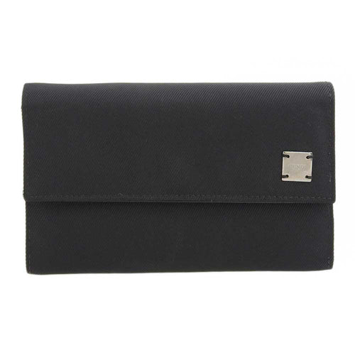 Fendi Logo Trifold Wallet Black
