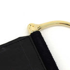 Gucci Suede Wide Belt Black Gold XS
