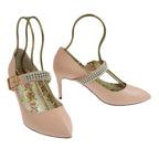 Gucci Floral Leather Pumps Pink