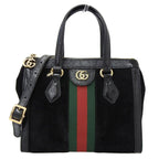 Gucci Ophidia Suede Handbag Black