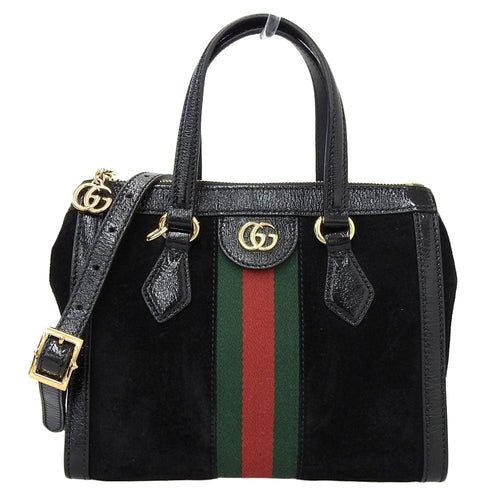 Gucci Ophidia Suede Handbag Black