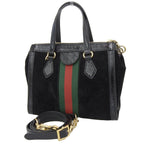 Gucci Ophidia Suede Handbag Black
