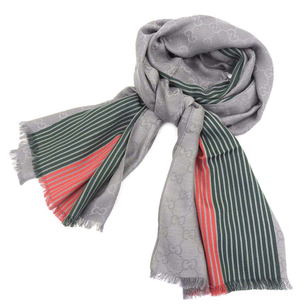 Gucci GG Pattern Cotton Silk Scarf