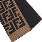 Fendi Zucca FF Logo Wool Silk Stole Shawl