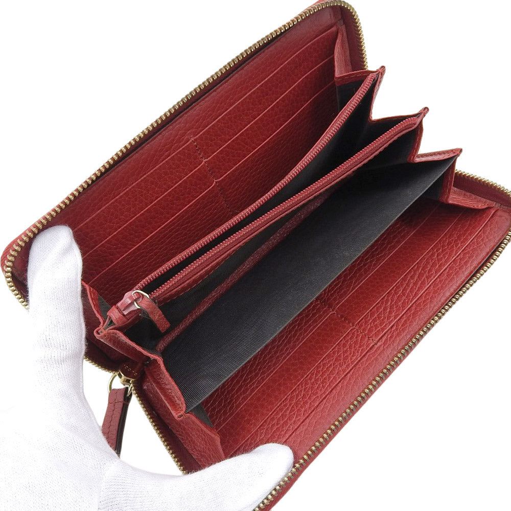 Gucci GG Marmont Leather Long Wallet Red