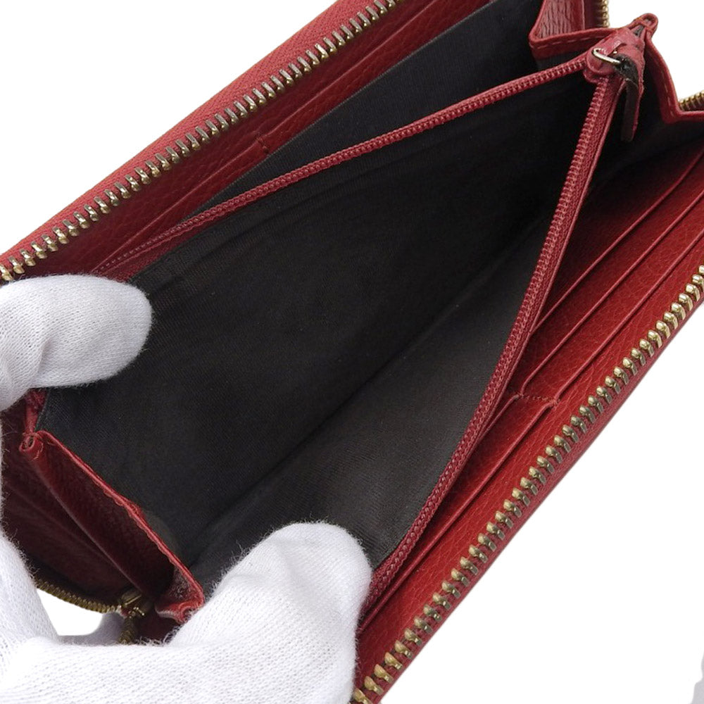 Gucci GG Marmont Leather Long Wallet Red