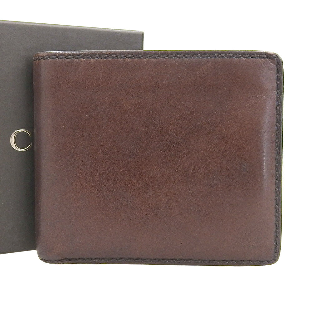 Gucci Leather Bifold Wallet Brown