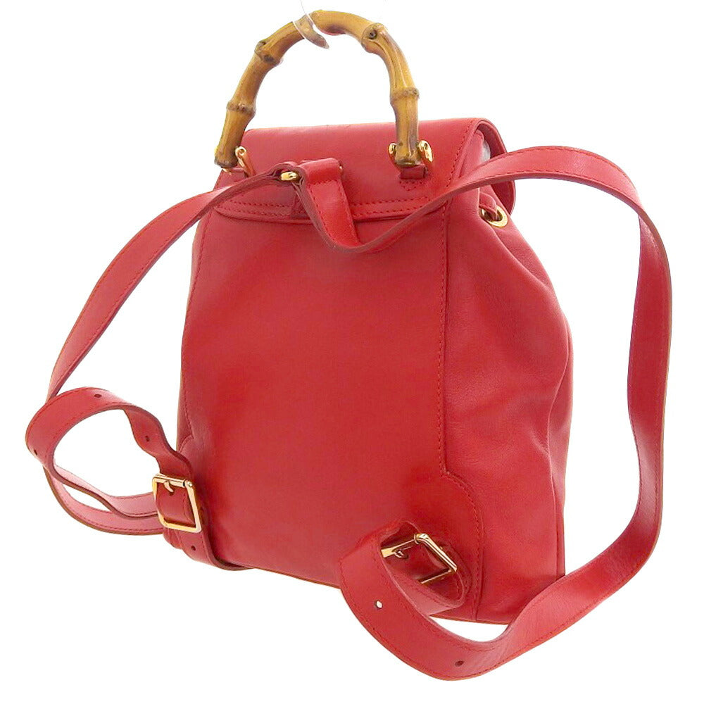 Gucci Bamboo Leather Backpack Vintage