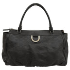 Gucci Leather Boston Handbag Black