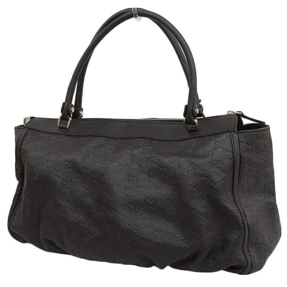 Gucci Leather Boston Handbag Black