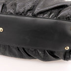 Gucci Leather Boston Handbag Black