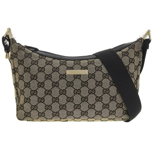 Gucci GG Canvas Shoulder Bag Gray