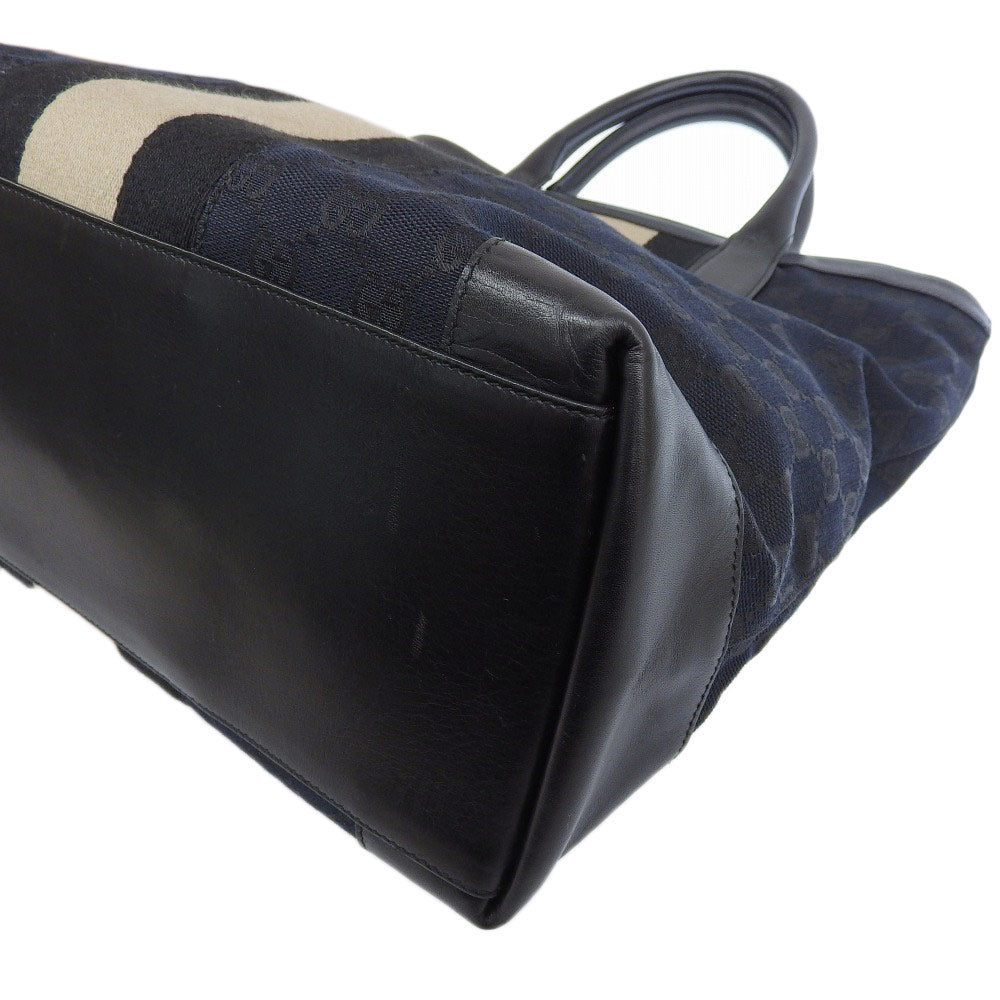 Gucci Canvas Leather Handbag Tote