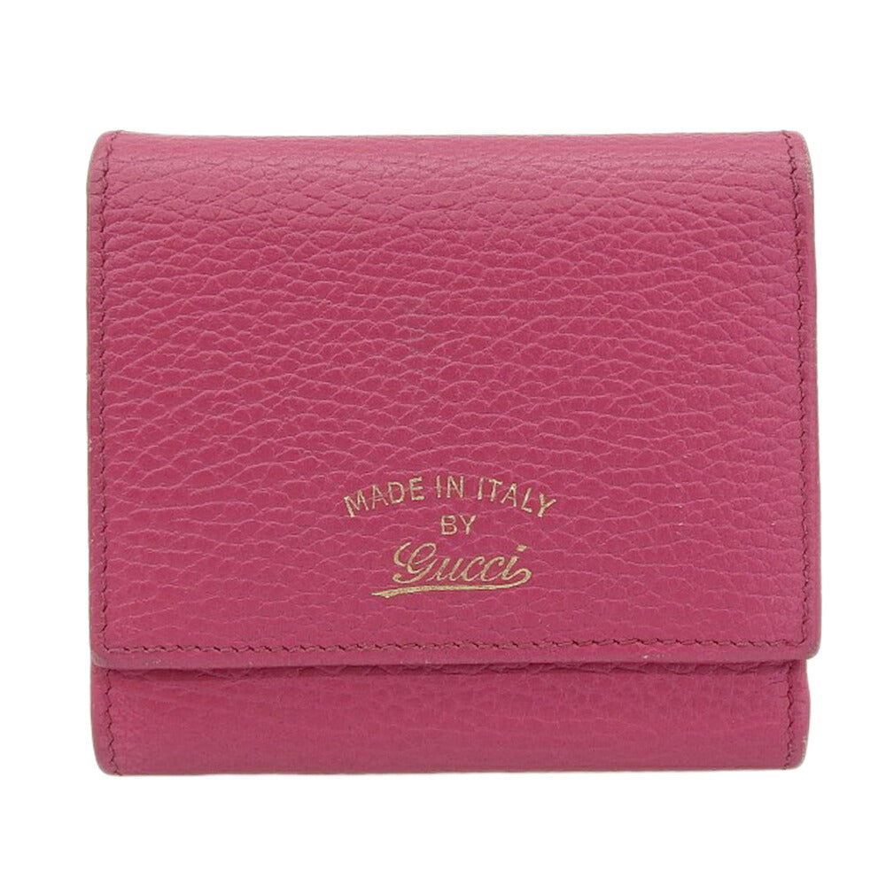 Gucci Pink Leather Trifold Wallet