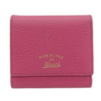 Gucci Pink Leather Trifold Wallet