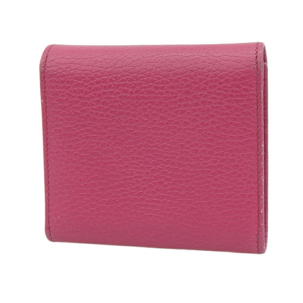 Gucci Pink Leather Trifold Wallet