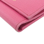 Gucci Pink Leather Trifold Wallet