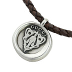 Gucci AG925 Leather Pendant Necklace