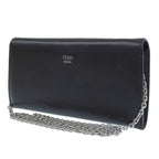 Fendi Leather Chain Wallet Long Wallet 8M0365