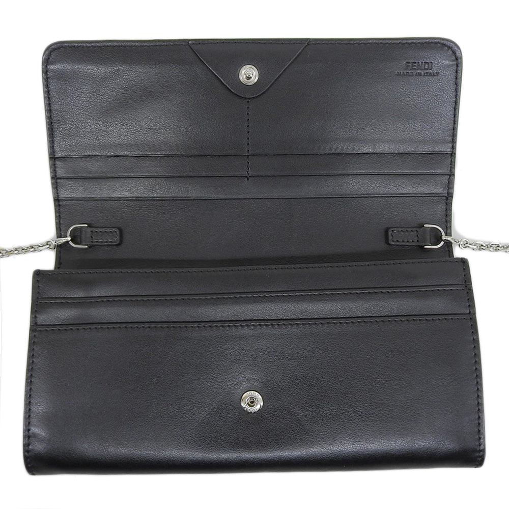 Fendi Leather Chain Wallet Long Wallet 8M0365