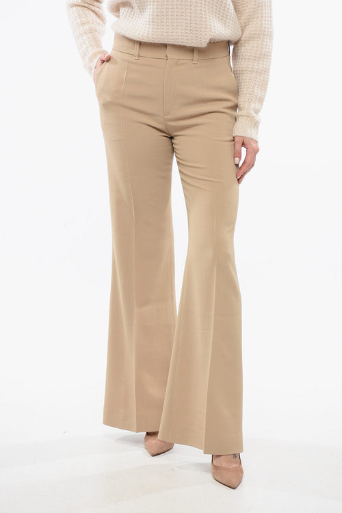 Chloe Twill Wool Flared Fit Pants