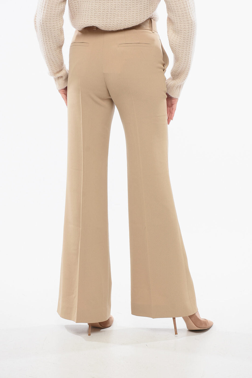 Chloe Twill Wool Flared Fit Pants