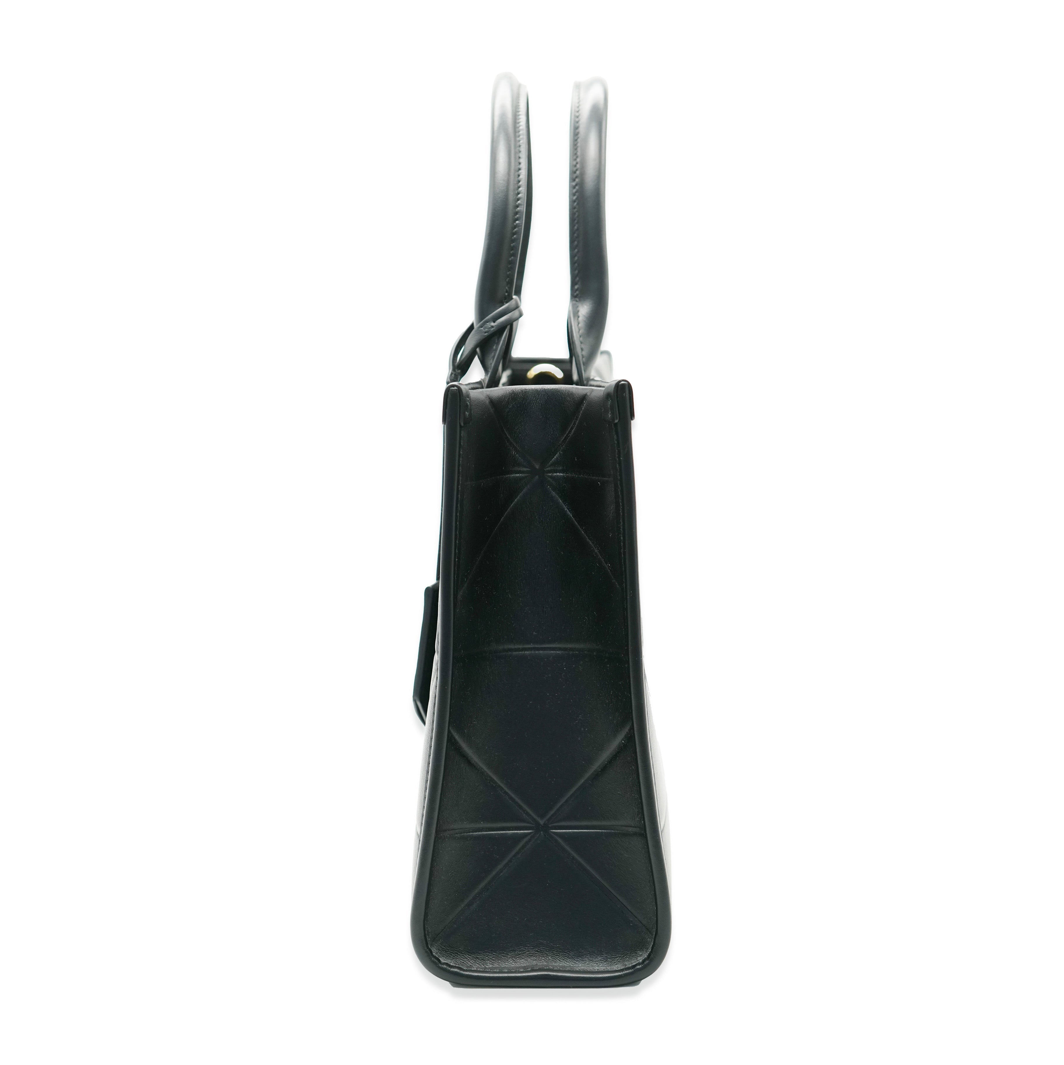 PRADA Black Soft Calfskin Small Symbole Tote