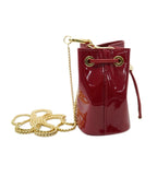 PRADA - Red Vernis Patent Mini Pouch Crossbody Bag