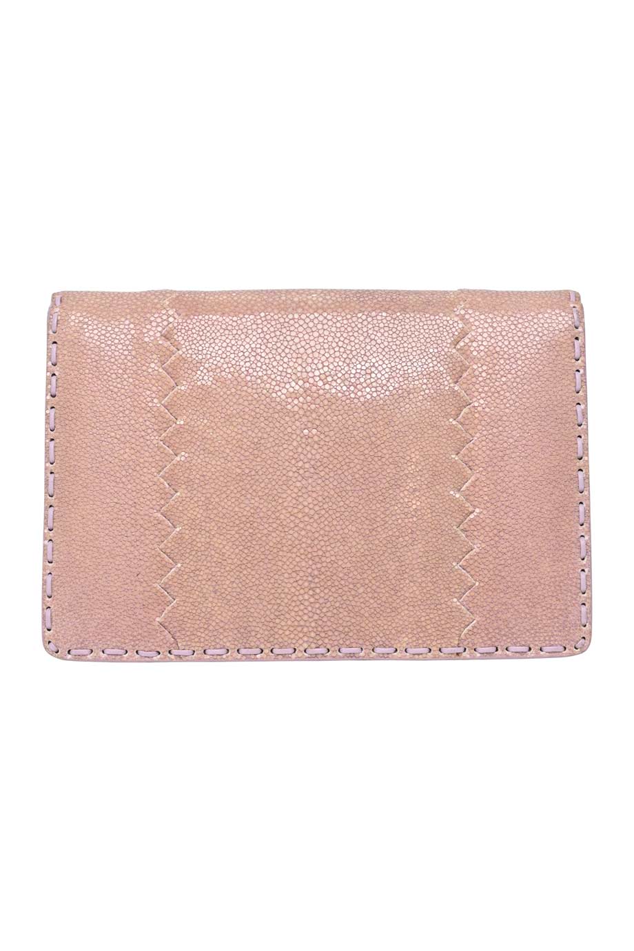 BOTTEGA VENETA Lilac Stingray Leather Envelop Clutch Bag