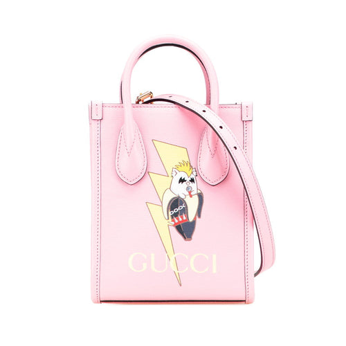 Gucci × Bananya Leather 2way Handbag