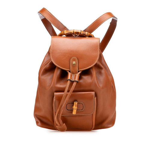Gucci Bamboo Leather Backpack