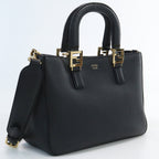 FENDI 8BH367 FF tote small bag Tote Bag leather black Women