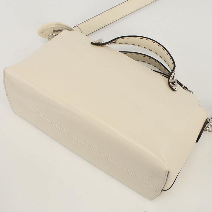 FENDI 8BL146 AC9L F0C88 By the Way Medium Handbag leather White Women