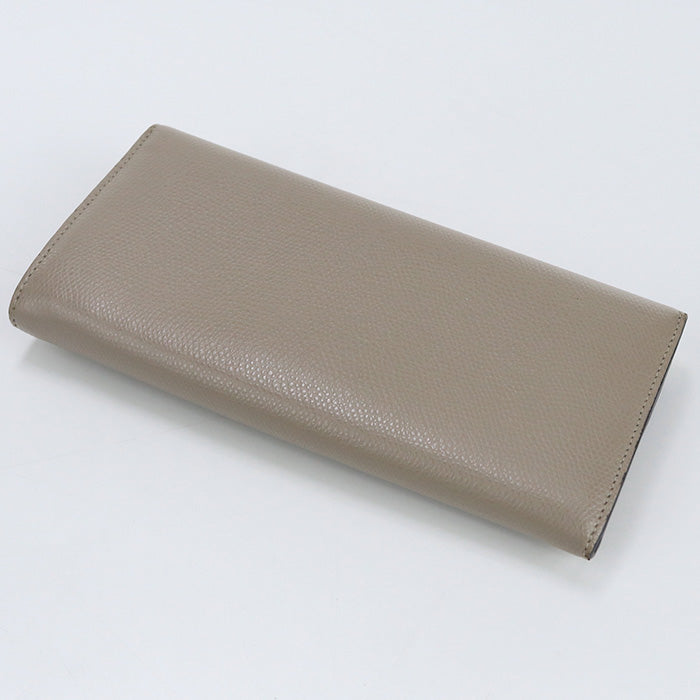 FENDI 8M0251 A18B F0E65 Continental wallet F is Fendi Long wallet with double fold coin purse leather gray Women