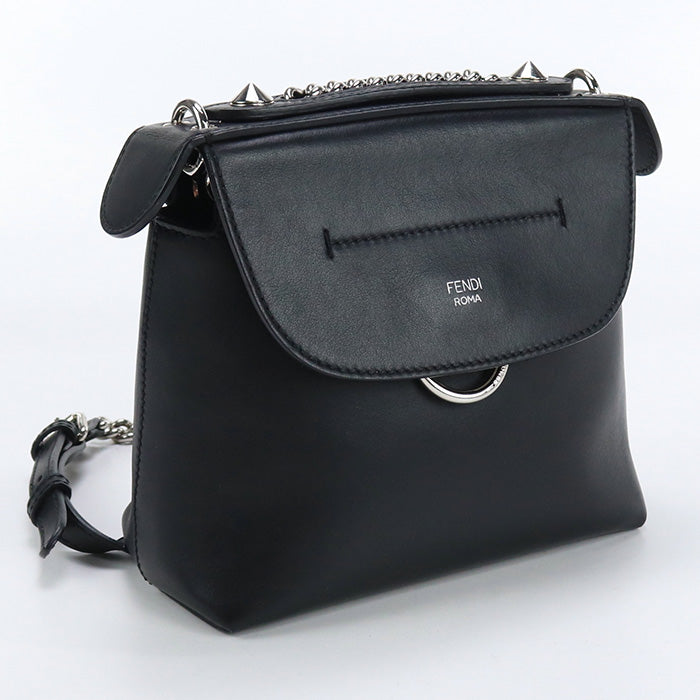 FENDI 8BZ041 Backpack Back to school mini Crossbody Bags leather black Women