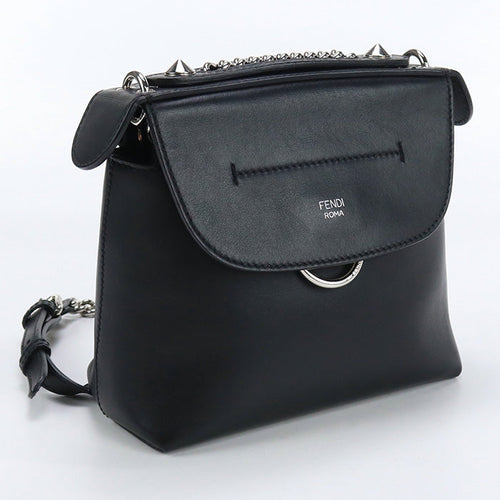 FENDI 8BZ041 Backpack Back to school mini Crossbody Bags leather black Women