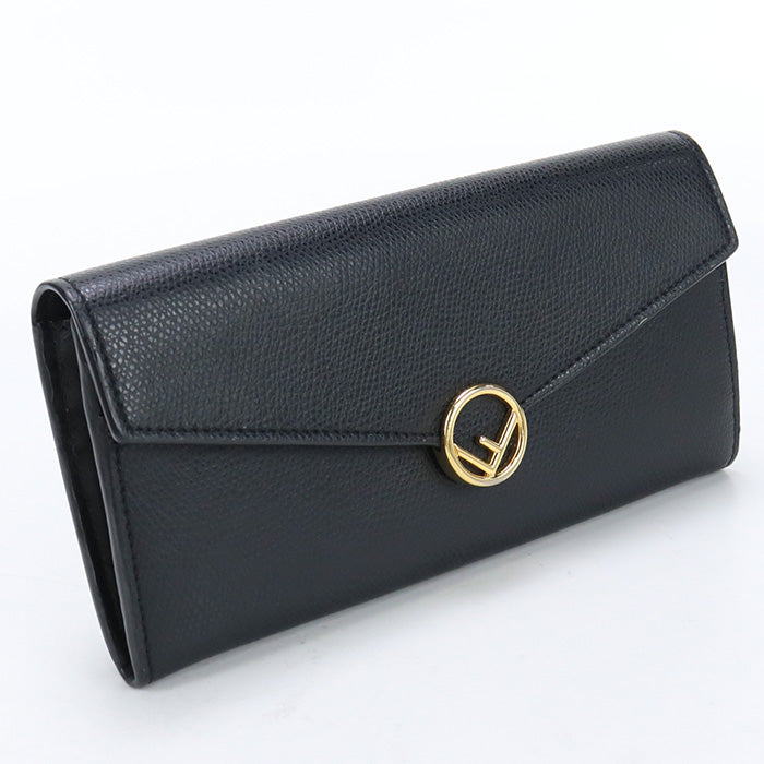 FENDI 8M0251 A18B F0KUR Long wallet F is Fendi Continental Calfskin black Women