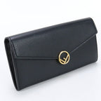 FENDI 8M0251 A18B F0KUR Long wallet F is Fendi Continental Calfskin black Women