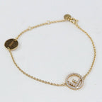 FENDI 8AG761 6DM F0890 Bracelet F is Fendi metal/Rhinestone gold Women