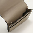 FENDI 8M0217 SME Card Case By the way Business card holder leather beige Women(unisex)