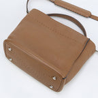 FENDI 8BT218 NDU Handbag Celeria anna 2WAY handbag leather Brown Women