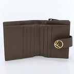 FENDI 8M0386 AAFM F13VK Bi-fold wallet F is Fendi Zucca Continental leather Brown Women